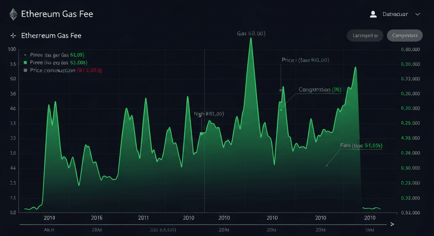 Ethereum gas fees fluctuate with network demand