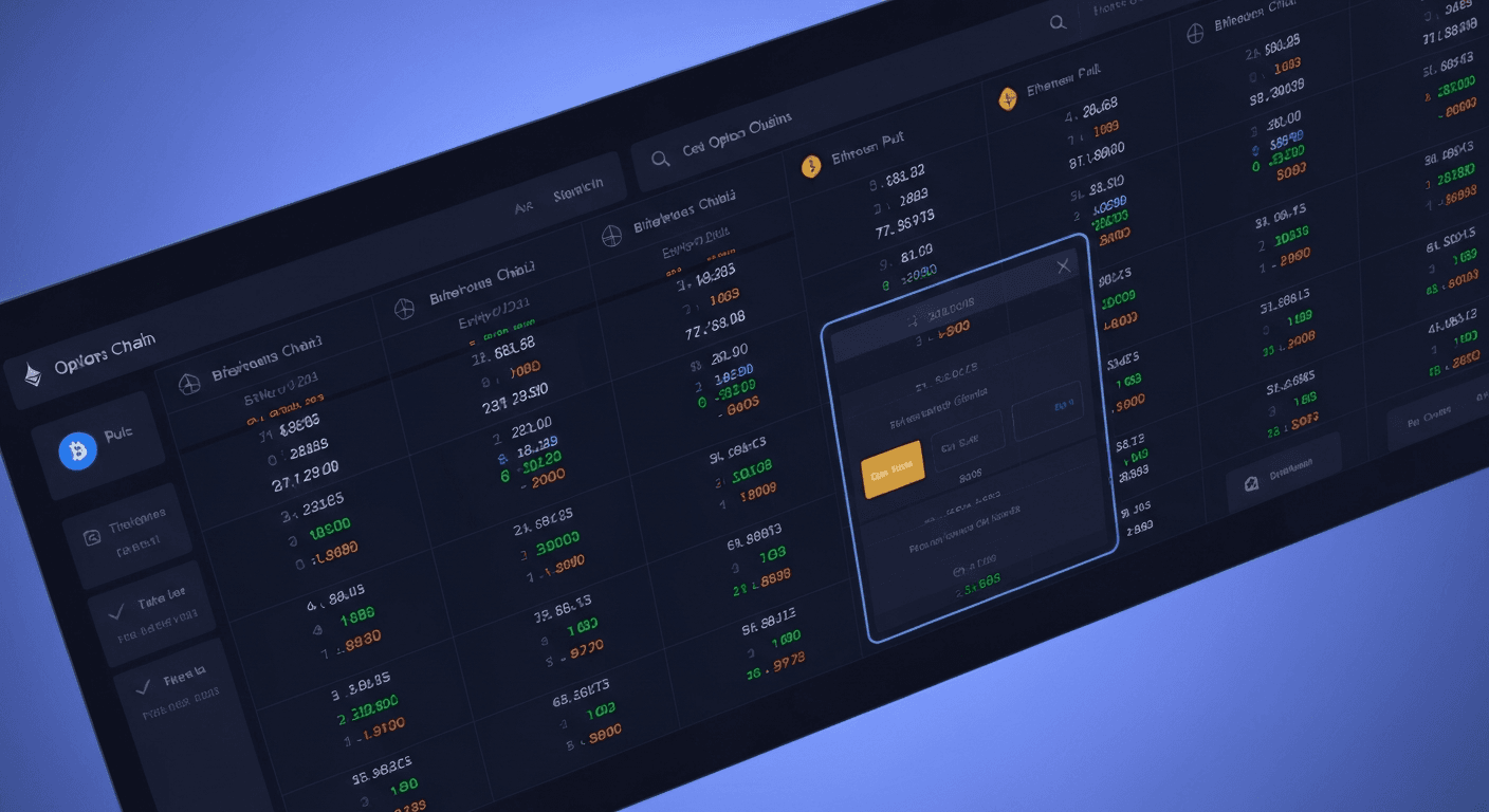 DeFi options trading interfaces